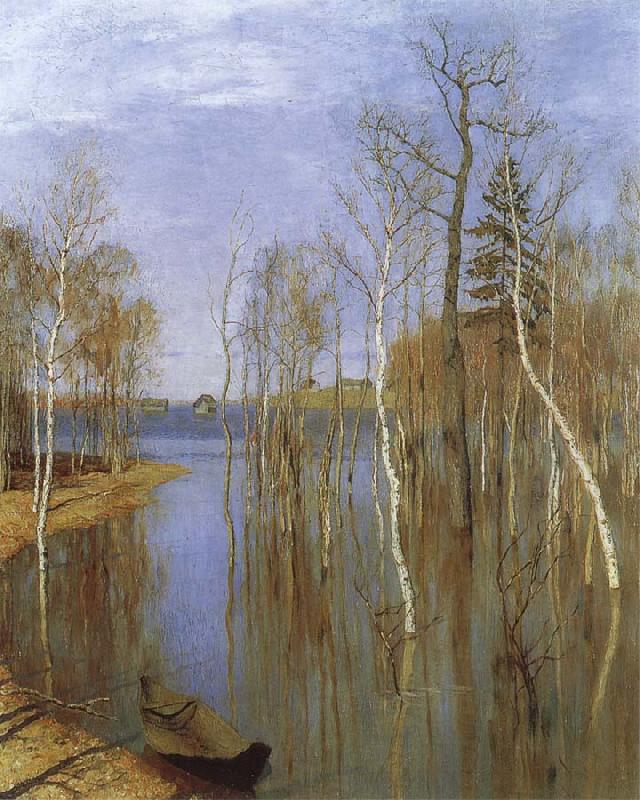 Isaac Levitan Spring,Flood Water oil painting picture
